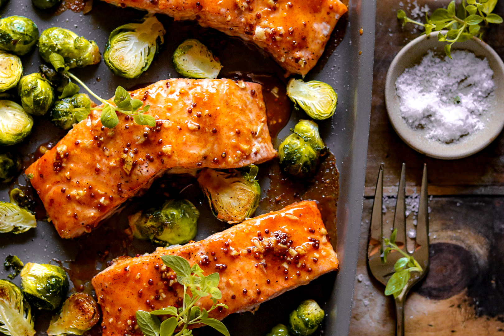 sheet pan maple dijon salmon